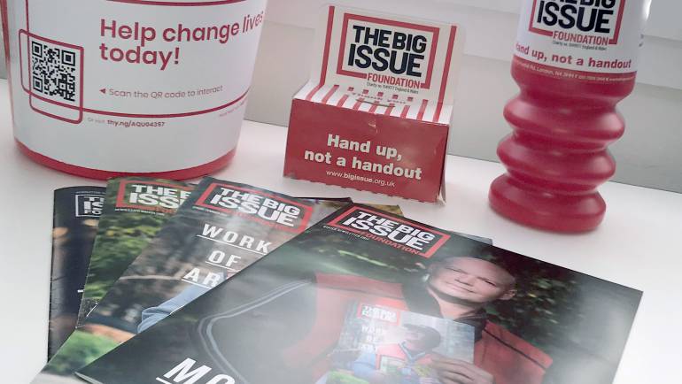 The Big Issue Foundation adds Thyngs three-tap donations to fundraising materials